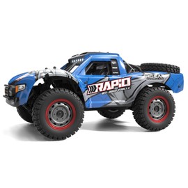 WPLDEWAN RC Truck 1/14 RC Car Off-Road 4x4 Remote Control Car 30 MPH RC Buggy All Terrain with Proportional Control 390 Motor Metal Chassis Ball Bearing 3 Range Speed 2 Batteries Hobby Toy