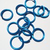 Turquoise Anodized Aluminum Jump Rings 100 3/8 16g Saw Cut