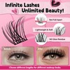 Lash Clusters Kit with 144 Pcs Individual Lashes Cluster Lashes