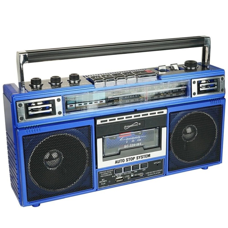 Supersonic 4 Band Cassette Player + Cassette To Mp3 Converter