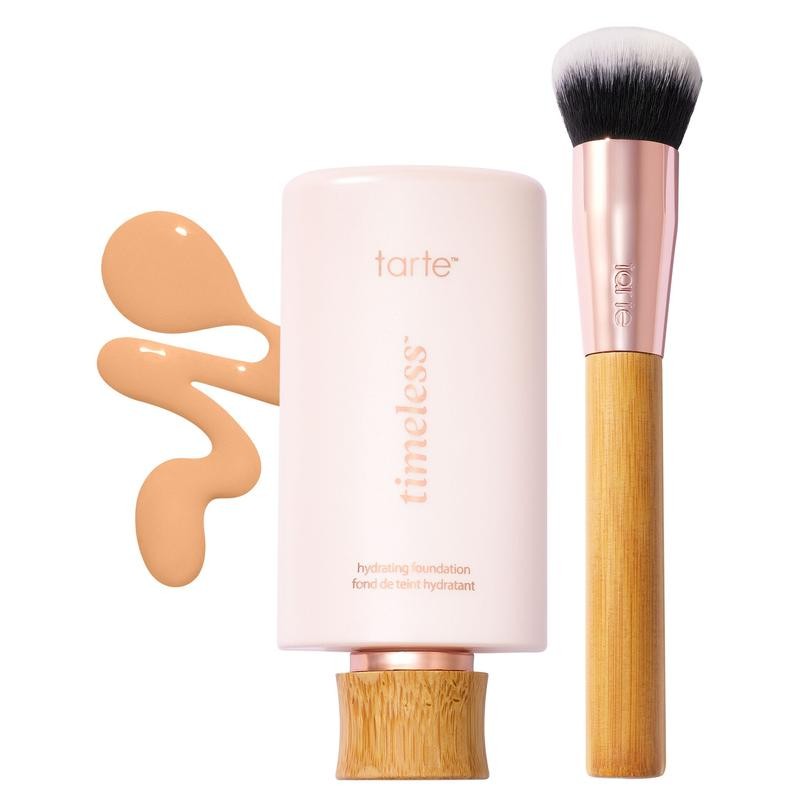 tarte timeless hydrating foundation & brush Coverage Moisturizer:_35H Medium Honey