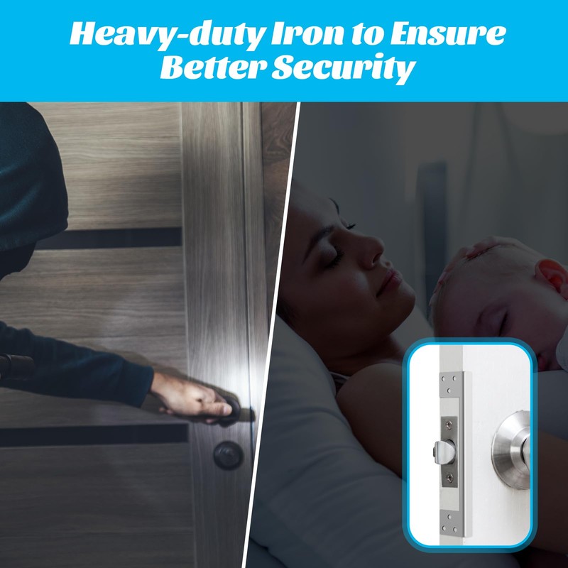 Blulu 2 Pcs Door Latch Guard Plate 7 Inch Outswing