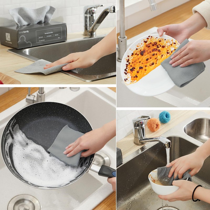 Aipeeo Cleaning Cloths, Pack of 40 Microfibre Cloths, Kitchen Cloths,