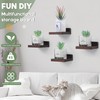 PHOENANCEE Small Floating Shelves for Wall, Set of 8, Wooden