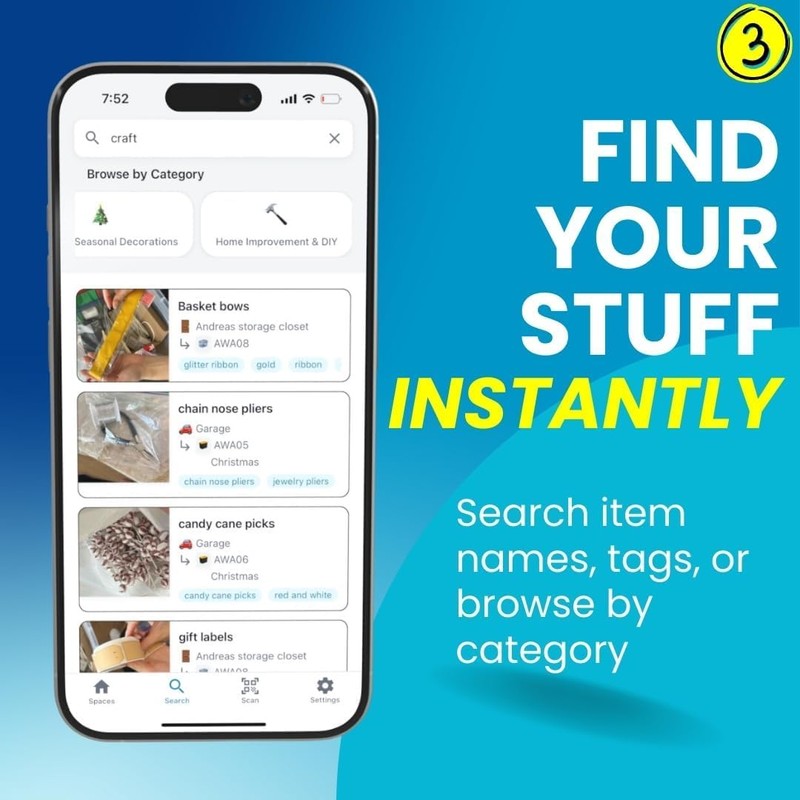 SnapFind Smart QR Code Labels – AI Auto-Labeling, No Typing!