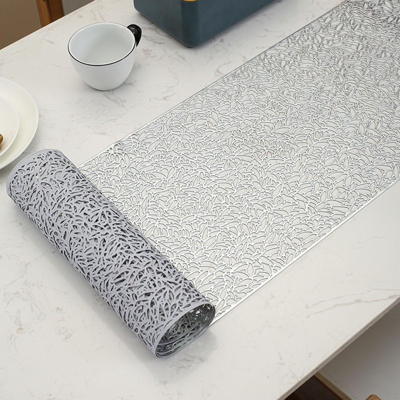 Hosoncovy Hollow Table Runner Non-slip Decorative PVC Table Mats Placemat