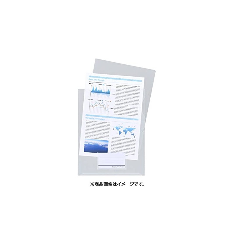 Sekisei CLK-2404-90 Stick-Look Wide Folder, A4 Wide, Clear, 10 x