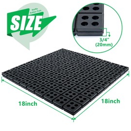 Forestchill Rubber Anti Vibration Pad, 18" x 18" x 3/4" Heavy Duty Waffle Vibration Isolation Pad for HVAC, Air Compressor, Washer and Dryer, Air Conditioner Unit