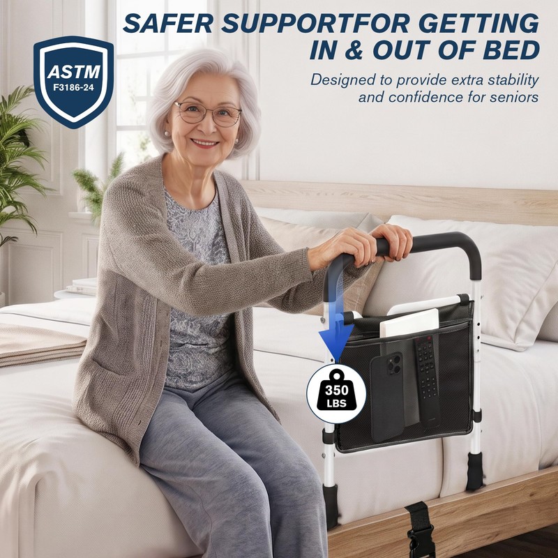 Bed Rails for Elderly Adults Safety, ASTM Approved Adjustable Bed