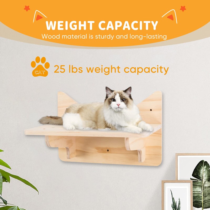 NOVGOBHOT Cat Wall Shelves for Large Cats – 9-Piece Wooden