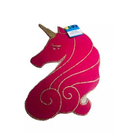 Ship N 24 Hours. New-Girls Pink Unicorn 2 Felt Shape:12in x13.5in