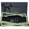 OKLPF Bling License Plate Frame for Women, 2PCS Sparkly License