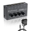SinLoon HA400 4-Channel Stereo Headphone Amplifier, Metal Mini Audio Splitter