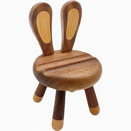 Berkvee Phone Stand, Wood Artistic Bunny Design Phone Holder, Desk Accessories, Smart Phone Dock Fits All Mobile Phone/Tablet