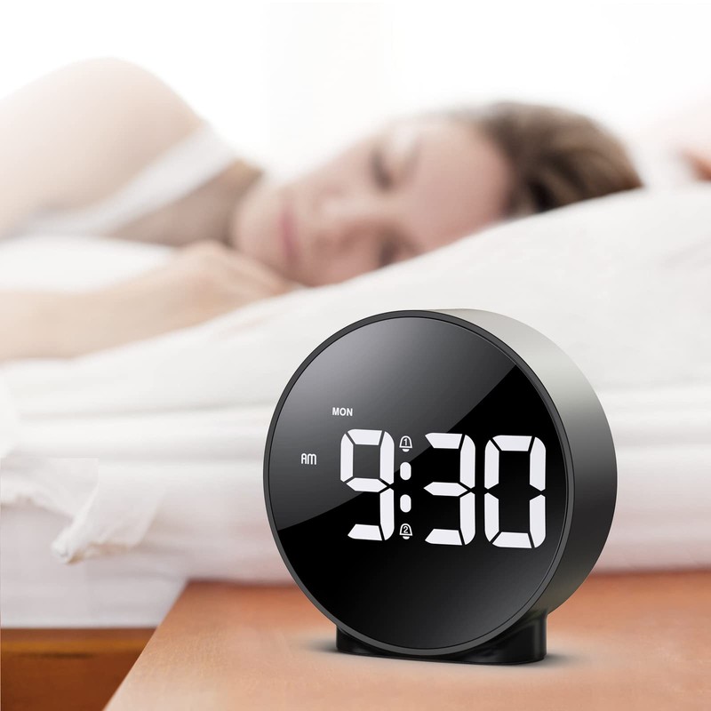 KeeKit Digital Alarm Clock, High Definition LED Desktop Clock, Alarm