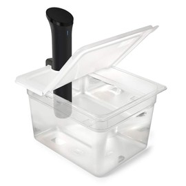 EVERIE Collapsible Hinged Lid Compatible with Anova Nano or Instant Pot and Everie Container EVC-12, Side Mount, Does Not Fit Rubbermaid (Lid Only)
