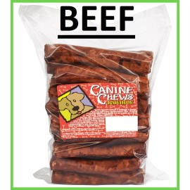 Canine Chews 8" Basted Rawhide Retrievers for Dogs 25 ct (Chicken OR Beef) FRESH - BEEF