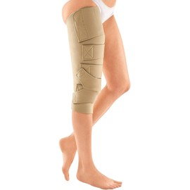 CircAid Juxtafit Essentials Upper Leg with Knee Adjustable Compression Wrap - Lymphedema Compression Sleeve , Large, Right, X-Short