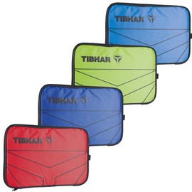 Tibhar Table Tennis Bat Bag T Logo Table Tennis Racket Case for 1 Racket Table Tennis Bat Case (Red)