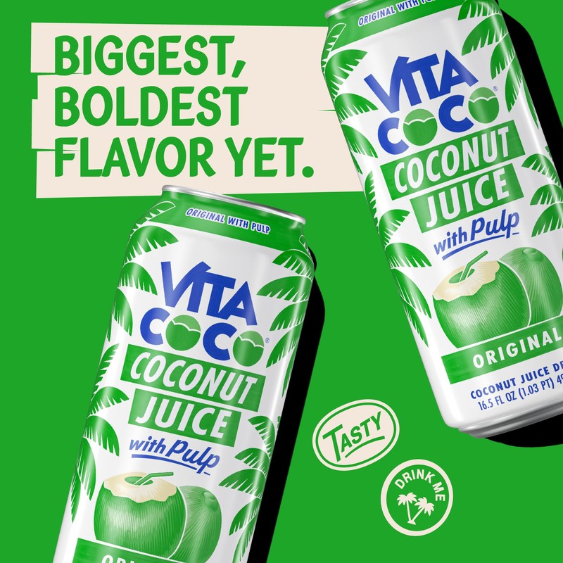 Vita Coco Coconut Juice, Original with Pulp | Big, Bold