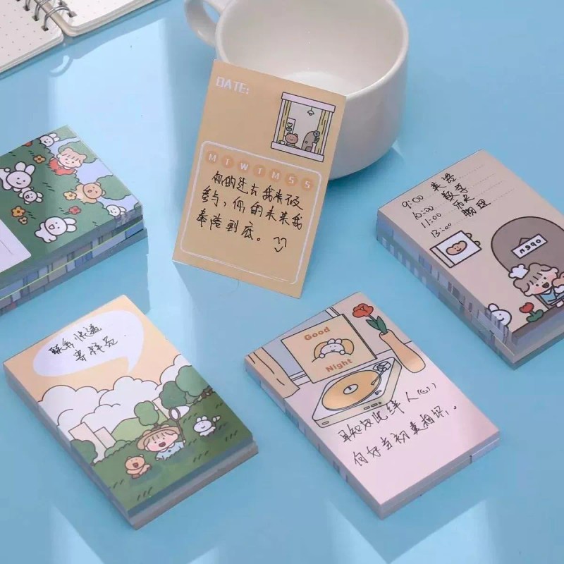STICKY 480 Notas Adhesivas Recados Apuntes Mensajes Kawaii Cuaderno
