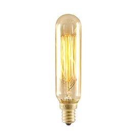 25 Watt Incandescent Edison T6 Tube Candelabra Base Bulb [Set of 4]