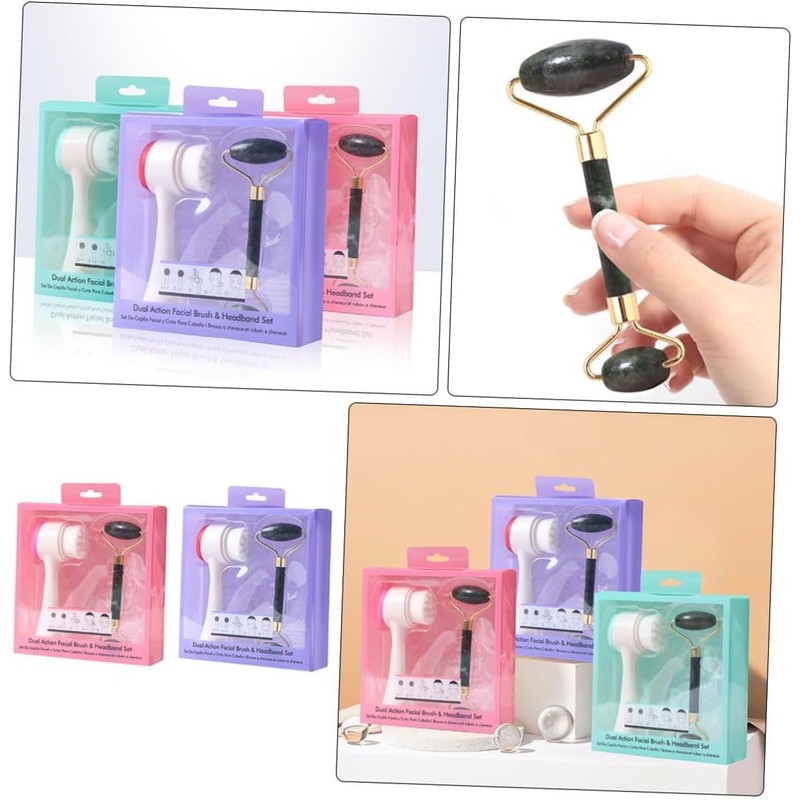 2piezas y Rodillo De Masaje Kit De Limpieza Facial Profesional