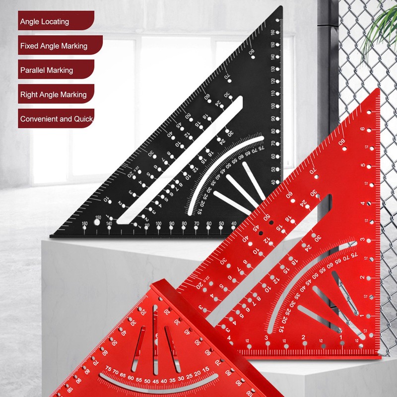 7 Inch 90 Degree Rafter Square Protractor Aluminum Alloy Woodworking