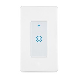 Tuya Smart Light Switch Compatible with Alexa, Single Pole 1 Gang WiFi Smart Switch