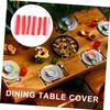 Mikinona Striped Tablecloth Red White Party Table Cover Decorative for