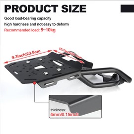 Xitomer Luggage Rack Compatible with YZF-R3 2015-2025, YZF R25 2014-2024, MT-25 MT 03 2015-2025 Rear Rack Motorcycle Carrier Enduro Cargo Rack