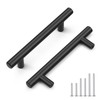 Probrico 15 Pack Stainless Steel Cabinet Pulls,Black Handles Kitchen Cabinet