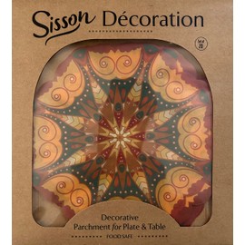 Parchment Paper Doilies for Cheese & Charcuterie Boards - Sisson Distribution (6 ½”, Pack of 20) (Mandala 4)