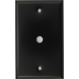 Black Single1 Gang Cable TV Wall Plate