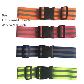 EORTA 2 Pieces Reflective Bands Night Running Band High Visibility Reflective Adjustable Waist Belt Sports Safety Reflector Tape Strap for for Jogging/Cycling/Walking/Bicycle, Green