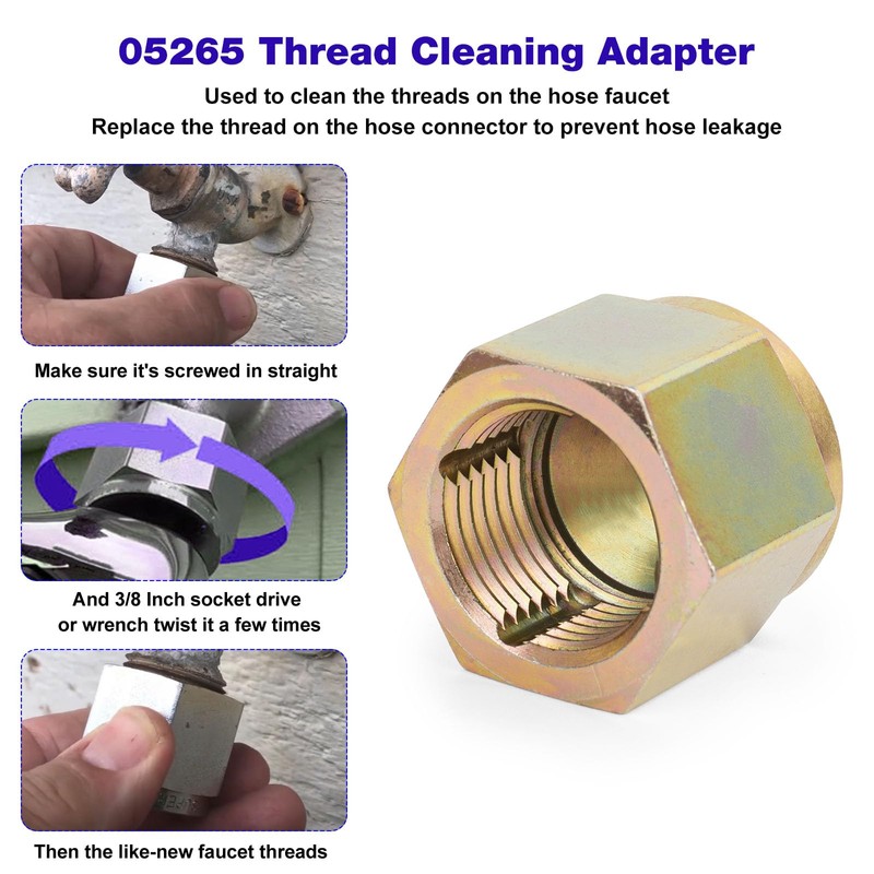 JIOTAR 05265 Thread Cleaner Adapter Tool for Any Common Household