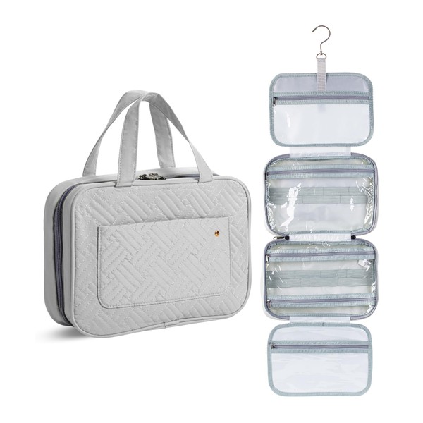 Ms. pen- Travel Toiletry Bag Organizers, Gray, Makeup Travel Bag