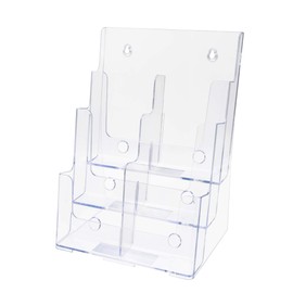 Marketing Holders Brochure Holder with Dividers Counter or Hanging With Hardware Clear Acrylic 3 Tier Handouts Maps or Menus Rack for 4" or 8.5" Flyers and Documents for Waiting Rooms and Hotels