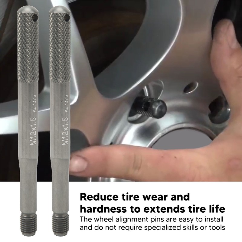 1Pair Wheel Alignment Pin High Hardness Wear Resistant Durable Rustproof