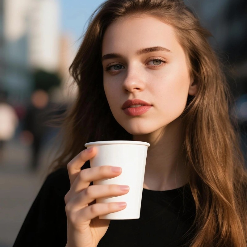 RACETOP 8oz 12oz Single Wall Disposable Coffee Cups 500 Pack