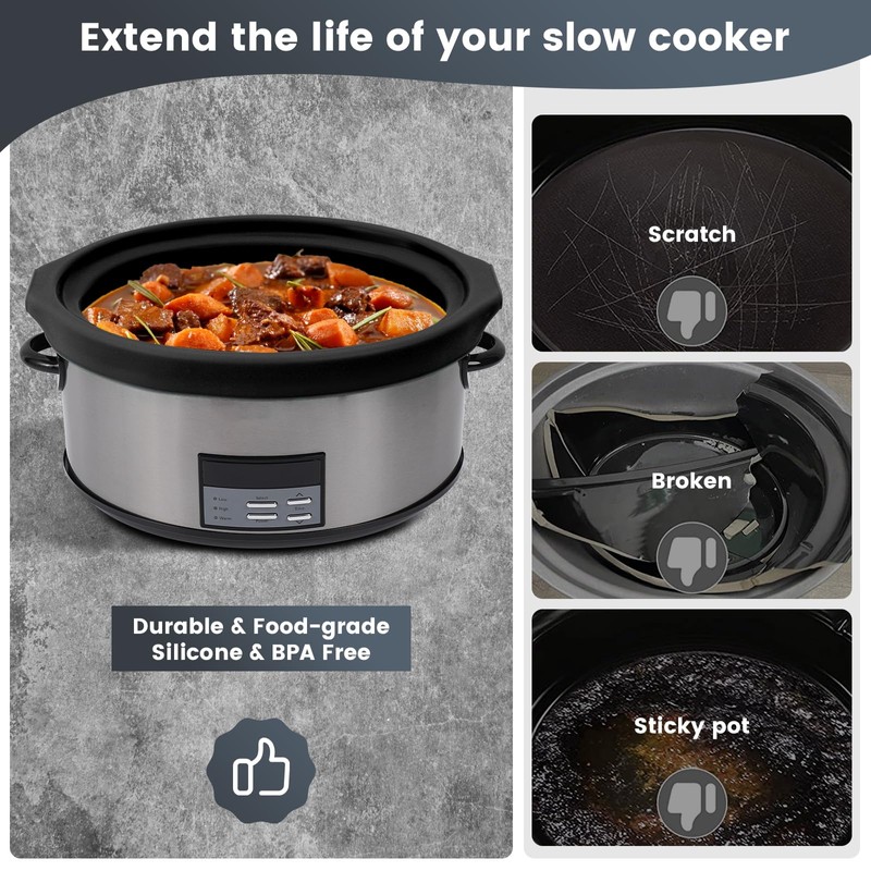 Maywe Tanso Slow Cooker Liners fit Crock Pot 7-8 QT,2PCS