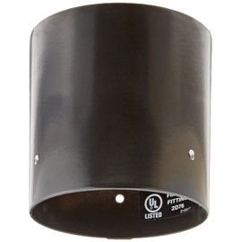 RAB Lighting MMCAP3B Mighty Post Metal Caps and Box for 2-1/2" Pipe, Aluminum, 2-7/8" OD x 3-1/4" Height, Black
