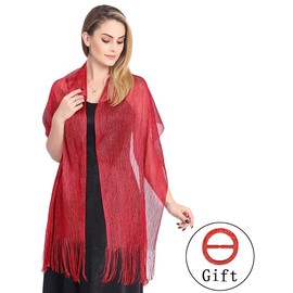 FAIRYGATE Schals Stola für Damen Festlich Weich Spitzenschal mit Fransen Elegante Hochzeitsschals für Frauen Abendkleid Schal A0509