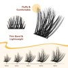 QUEWEL DIY Lash-Extensions Kit MIX10-18mm Lash-Clusters with Bond&Seal Super Hold,