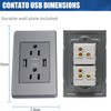Megaluz Enchufe USB de Pared -4PZ，Contacto Dúplex con 2 Puertos