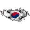 Small Single Flag Of South Korea Metal Rip Open Sticker