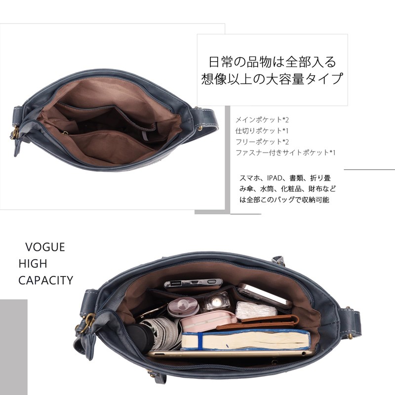 KL928 Women's Shoulder Bag, Large Capacity, One-Shoulder PU Crossbody Bag,