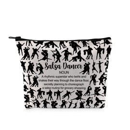 G2TUP Salsa Dance Gift Salsa Dancer Makeup Bag Latin Culture Cosmetic Bag Salsa Lover Gift Social Latin Dance Gift (Salsa Dancer MB)