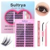 Sultrya DIY Eyelash Extension Cluster Kit Natural Wispy Individual Lashes