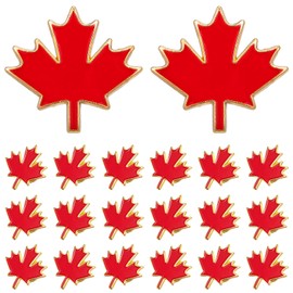 Operitacx 20pcs Metal Maple Leaf Brooches Decorative Badges for Clothes Chic Festival Practical Design for Daily Formal Use